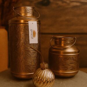 Windlicht set van 3| Goud |